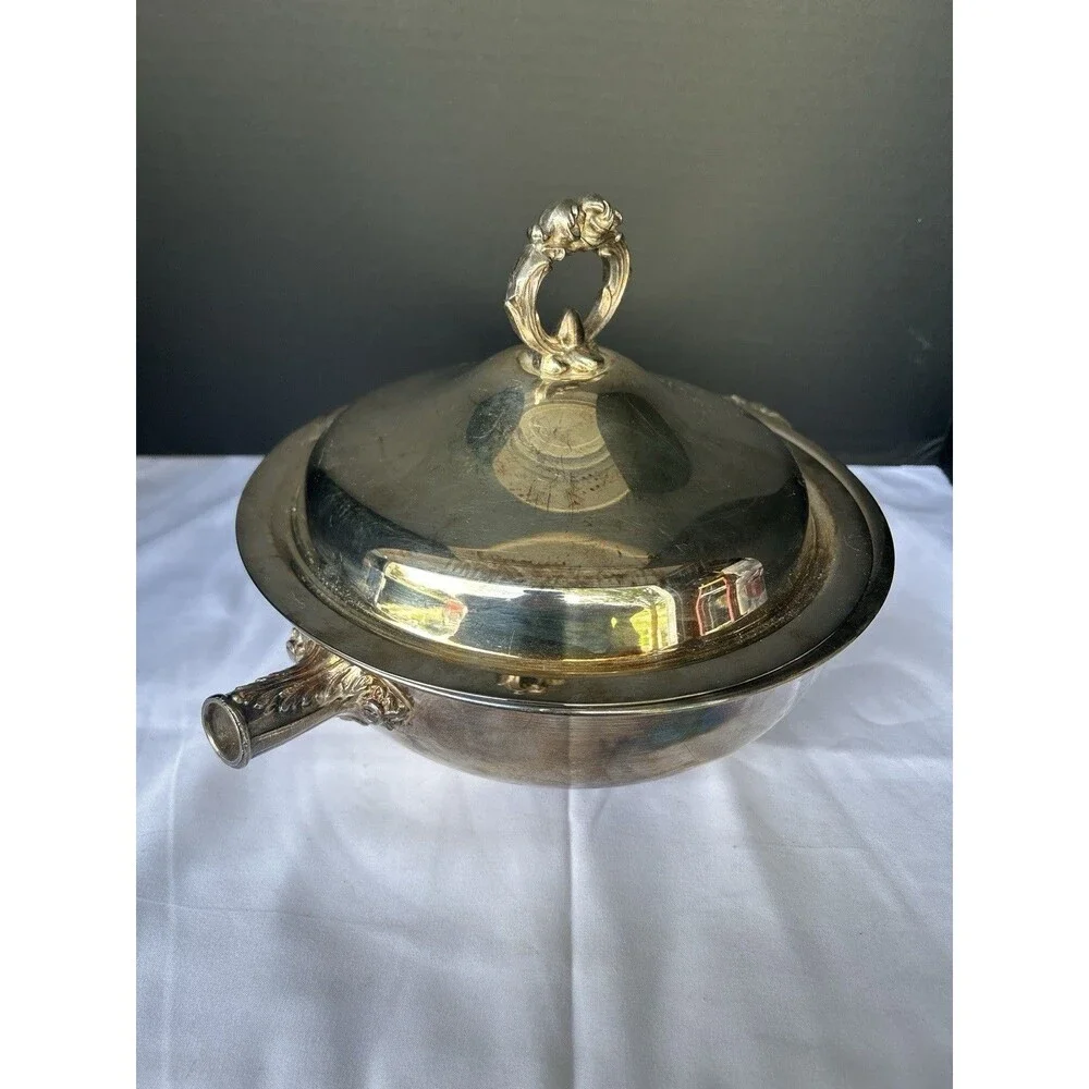 Leonard Silver Plated Covered Serving Bowl 9